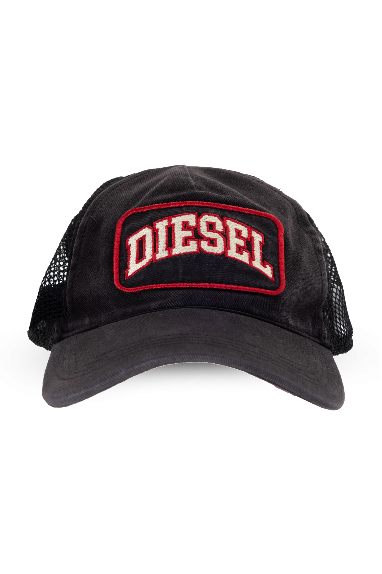 帽子 cap(DIESEL ) Men's Distressed denim baseball cap | Black | Diesel